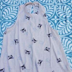 Le Kate light pink cat blouse L